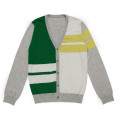 V-Neck Color Block Men Tricot 100% Cardigan en cachemire